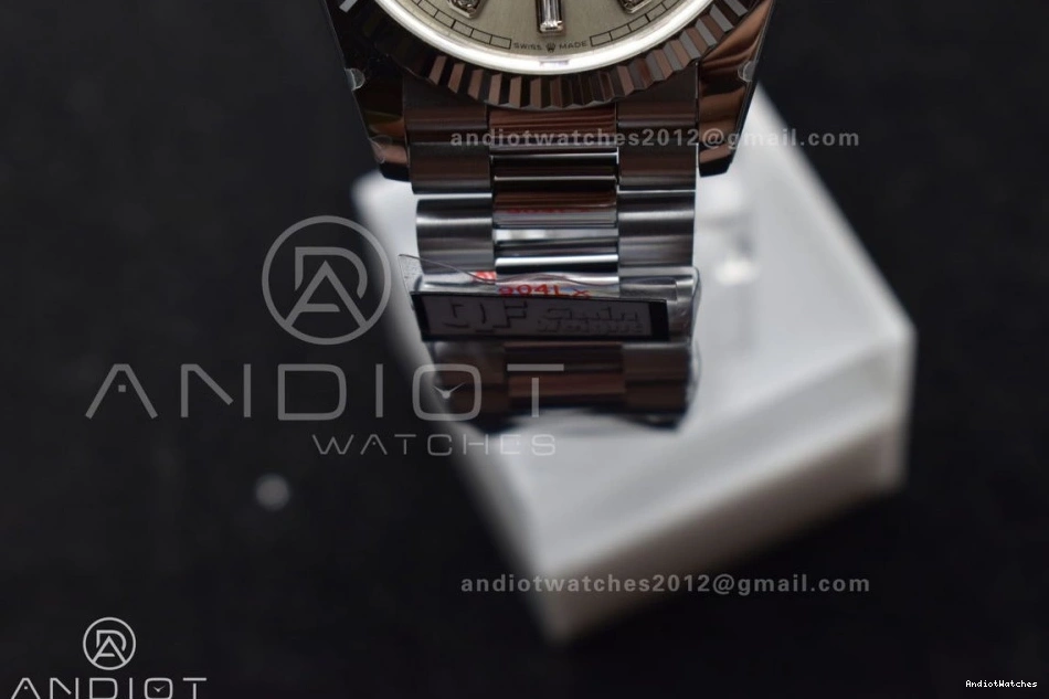 Steel Silver vr3255 Dial President 904L (Gain on Edition Breathable 36 Bracelet DayDate Weight) V5 690 SS Diamond Best QF 1003